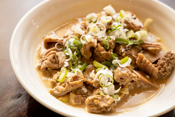 Horse motsu stew set meal
